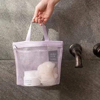 Проста дишаща мрежа чанта, ултра-леки здрави торбички за пазаруване, Лилава чанта с Голям капацитет на едното рамо, Женствена чанта за пътуване