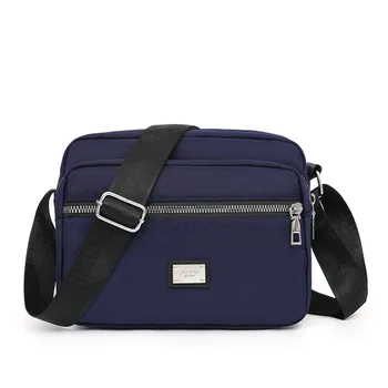 Проста Женска чанта на рамото среден размер, дамска чанта с цип, найлонова чанта-месинджър за майки, в чантата за пазаруване, чантата си за дреболии