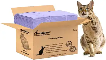 Пълнеж за тоалетна на една порядъчна Cat Breeze, Fresh Scent Поглъща неприятните миризми, 200 опаковки