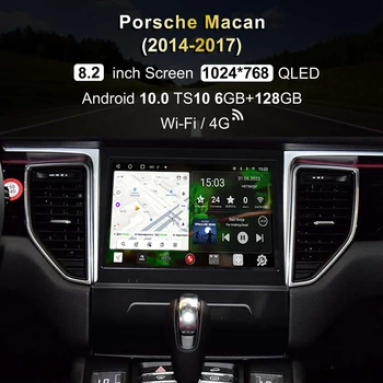 Радиото в автомобила Penhui за Porsche Macan (2014-2017) Android 10,0 DVD-плейър, Аудио и Видео CarPlay Wi-Fi Экранный Монитор