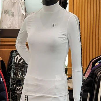 Риза за голф, тънък слънцезащитен топ с дълъг ръкав, женски летен спортен елече с кръгло деколте