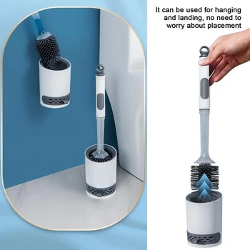 Силиконовата TPR четка за почистване на ъгли, препарат за почистване, набор от тоалетни за зъби за еднократна употреба, монтиран на стената с притежателя на аксесоари за баня