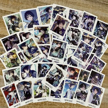 Скарамуш Lomo Стикер Плакат Снимка Аниме Етикети Детски Канцеларски материали Студентски тапети Card похитителят Genshin Impact