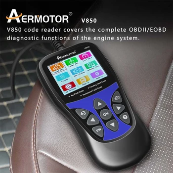 Скенер V850 OBD2 Професионален инструмент за диагностика на автомобила Тестер за Батерии Четец на код за неизправност на двигателя на автомобила OBD 2 Проверка на Четец на код на двигателя