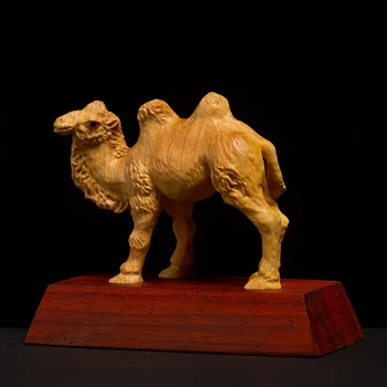 Скулптура на животното от чемшир на фън шуй, творчески китайски къща, декоративна дърворезба, занаяти, бизнес украса