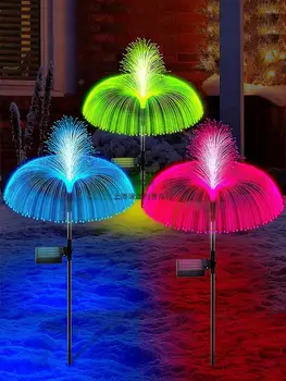 Слънчев Открит светлина, атмосфера и на градината, Празнична украса, лампа във формата на медузи, цветни светлини, градинска лампа