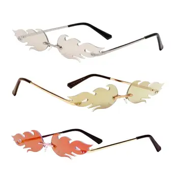 Слънчеви очила Women400 Пожар в стил пънк-готически без рамки, Рейв костюм