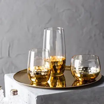 Сотовое стъкло Модерен минимализъм и луксозно златно стъкло