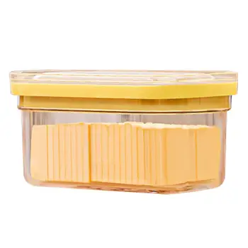 Танкер Запечатани Кутия За Съхранение На Прясно Масло С Нож-Слайсером Правоъгълна Опаковка Масло Кухненски Инструменти За