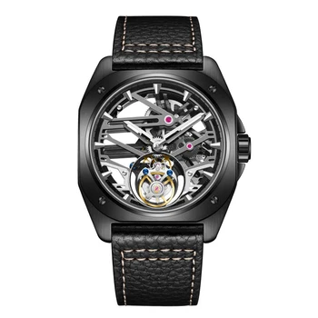Тези Механични часовници AESOP с Турбийоном, Лимитирана серия, Луксозни Мъжки Часовник с Ръчно от Двустранни кухи Ръчен часовник