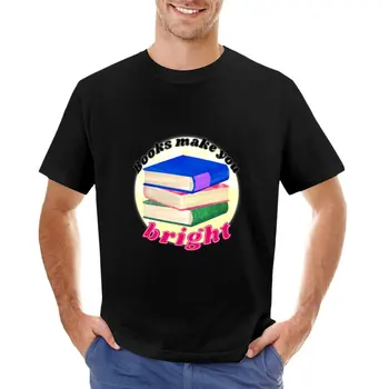 Тениска Books Make You Bright, тениска блонди, бързосъхнеща риза, мъжки ризи с шарени аниме