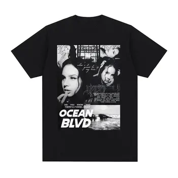 Тениска с изображение на Ланы Дел Рей, Музикален албум, Знаеш ли, че под Океански булевард има тунел, Тениски, Мъжки Дамски Модни риза в стил хип-хоп
