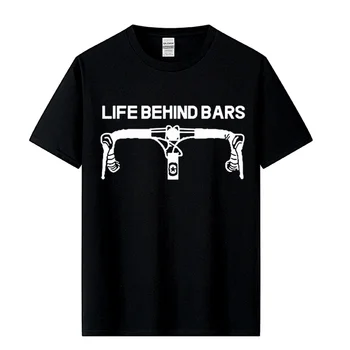 Тениски JHPKJTee Life Behind Bars със забавни надписи велосипедными