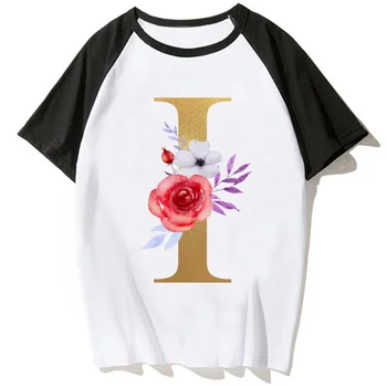 Тениски с азбука от А доене, женска тениска с изображение на манга Y2K, дамски забавно графична облекло