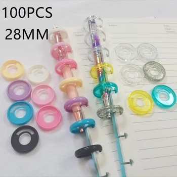 Цвят 100PCS28MM може да бъде поставена в отвор за гъбички пластмасови халки бутон за свързване на клапа с дупка за гъбички cd-диск за свързване.