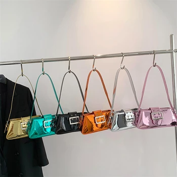 Чанта През рамо от Изкуствена кожа в стил Y2k За жени 2023, Однотонная Малка чанта за подмишниците, Дамски Чанти за подмишниците, Портфейли