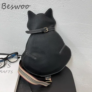 Чанта през рамо с сладък котка, Новост 2023, Реколта отличителни чанти за Хелоуин за жени, забавна личност, чанта-месинджър, Дизайнерска чанта