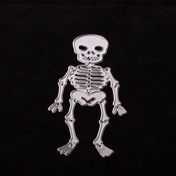 Щанцоване на скелета на Хелоуин, метални щанцоване, Scrapbooking, папка за релеф, костюм за машини за рязане на хартиени визитки 