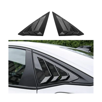Щори на задния странично стъкло Триъгълни прозорци, щори за Honda Civic Седан 11Th 2022 2023 -ABS, изработени от въглеродни влакна