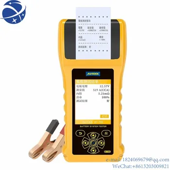 Юн YiBT760 Анализатор на заряд на батерията 6-32 В с принтер, анализатор на заряд на батерията за мотоциклети, Тест анализатор зареждане на превозното средство, инструмент за диагностика
