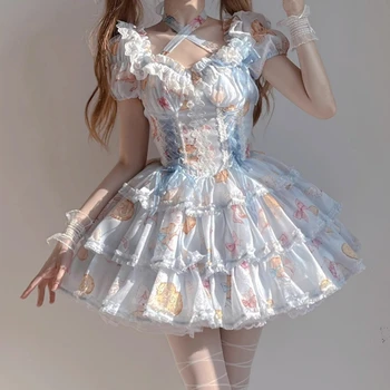 Японското Кавайное Хубава рокля в стил Лолита 